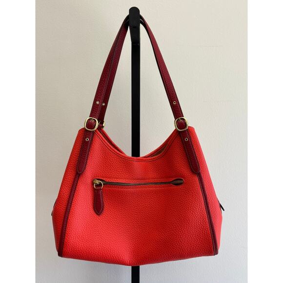 Coach Red Pebble Leather Lori Shoulder Bag C6627 #62769 - Picture 2 of 15